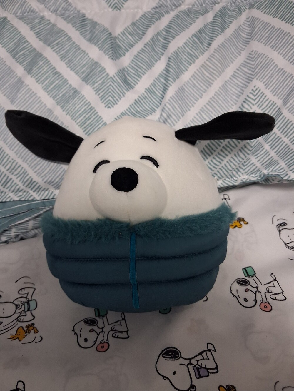 Peanuts Snoopy Winter Puffer Jacket Squishmallows Plush Stuffed Animal
